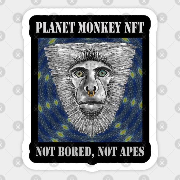 On Planet Monkey nft Collection Not Bored Apes Sticker by PlanetMonkey